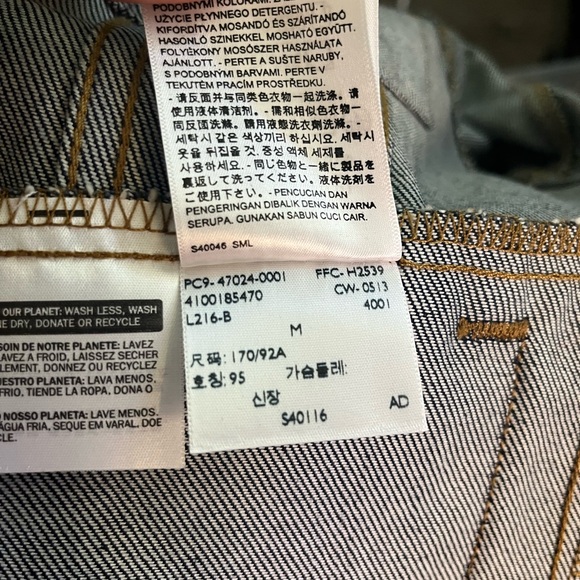 NWOT Levi's Dark Indigo Denim Trucker Jacket Size M - Picture 6 of 7